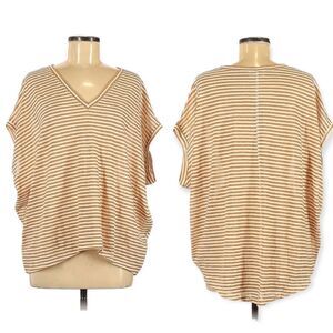 TALULAH Striped Oversized V-Neck Tee M